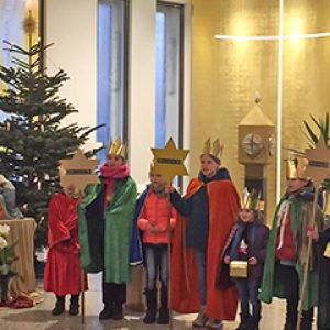 Die Sternsinger der Antonius Abbas-Gemeinde machten auch 2020 wieder Station im Mutterhaus der »Barmherzigen Schwestern«.